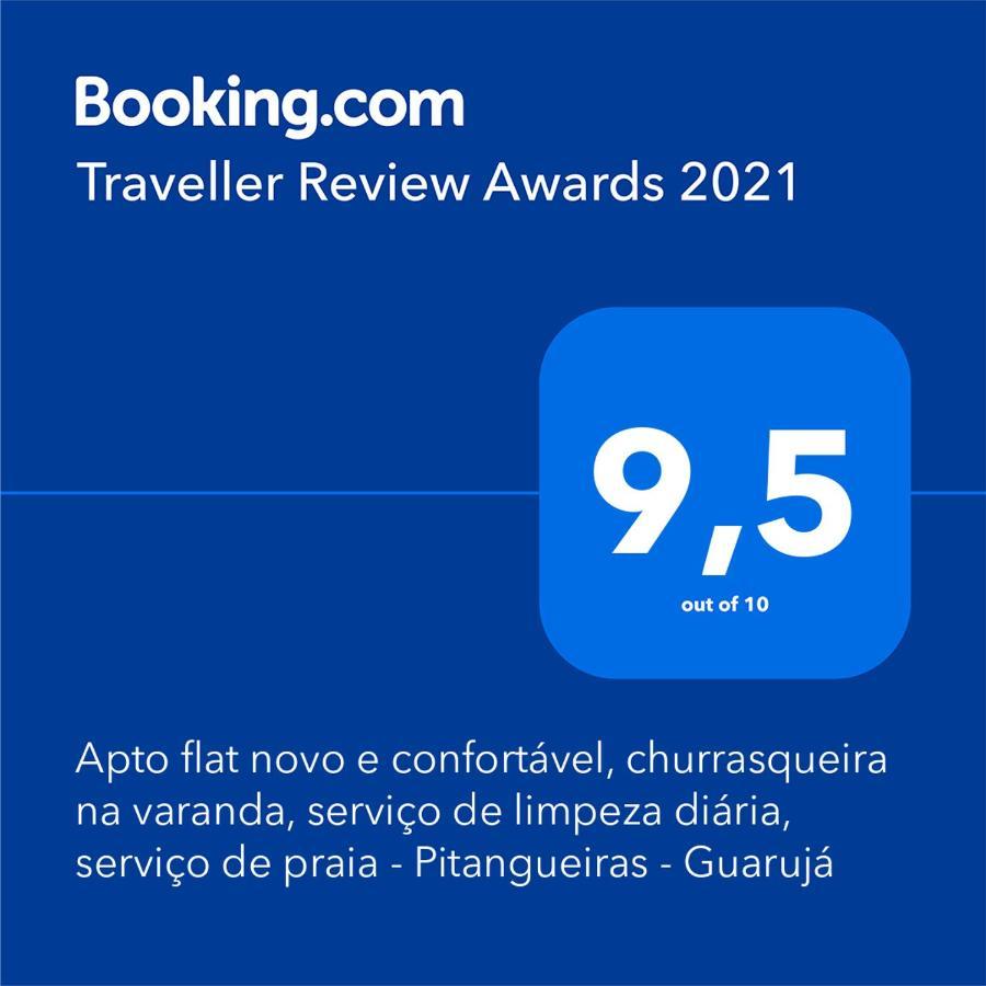 Apto Aconchegante, Bem Localizado, Churrasqueira Na Varanda, Servico De Limpeza Diaria, Servico De Praia - Pitangueiras - Guarujá Kültér fotó